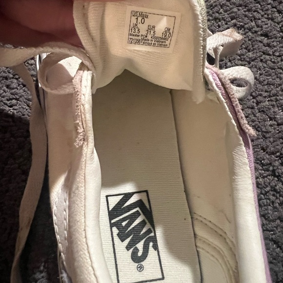 Little Girls multicolor Vans size 1.  Like new! - Picture 5 of 5